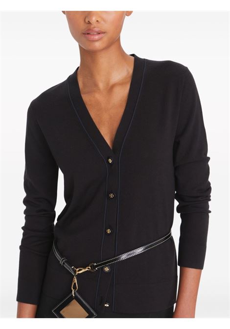 Black Simone V-neck cardigan - women TORY BURCH | 146283001